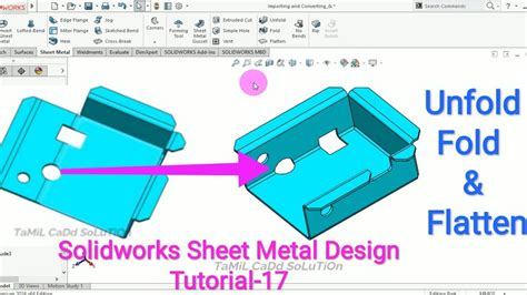 how to unfold sheet metal in solidworks|auto relief solidworks sheet metal.